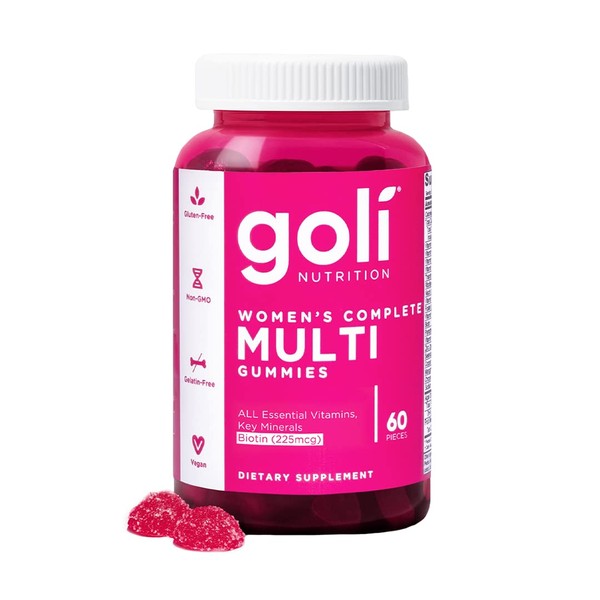 Goli® Women’s Multivitamin Gummies - 60 Count - All 13 Essential Vitamins, and Key Minerals - Kosher, Gluten-Free, Vegan, and Non-GMO.