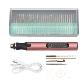 Engraving Pen Portable Wireless Charging 3 Speed DIY Drilling Cutting Grinding Lettering Metal Etching Pen Tool Rose Gold