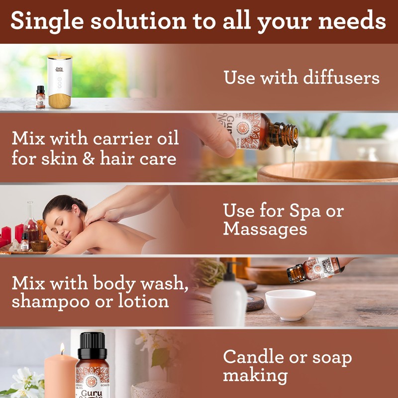 GuruNanda Clove Essential Oil - Pure, Natural & Undiluted for