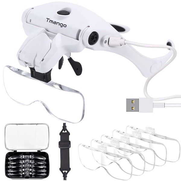 Tmango TMANGO Magnifying Glasses with Light for Close Work, Rechargeable