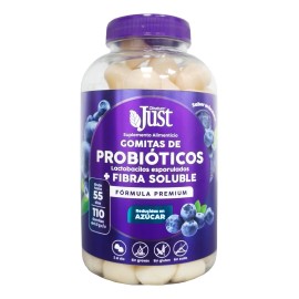 Probióticos + Fibra Soluble, 110 Gomas Reducidas En Azúcar Frutos Rojos