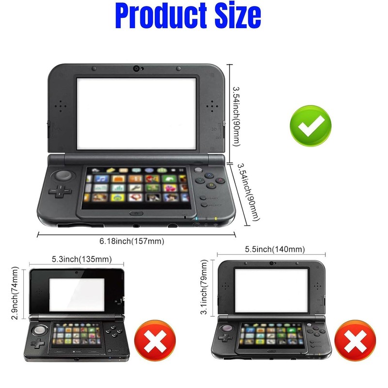 GGDDSHA Transparent Protective Case for 3DS XL/LL – Crystal Clear