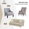 TCHOSUZ 6 inch / 16cm Wooden Furniture Legs with Casters
