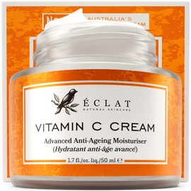 Vitamin C Face Cream, Vitamin C Moisturiser for Face, Skin Whitening Face Cream Hyaluronic Acid + Squalene, Brightening, Smoothing and Dark Spot Remover, Day and Night Cream Face for Women