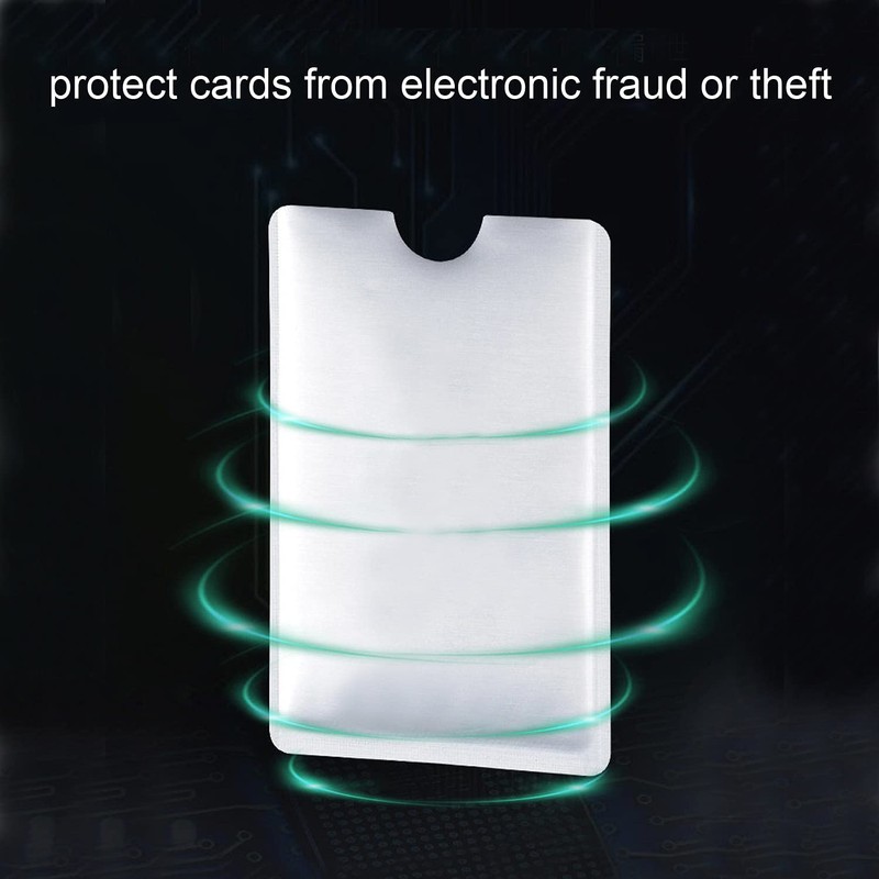 Jedebartey RFID Blocking Credit Card Protector Sleeves, 5Pcs Card Protection