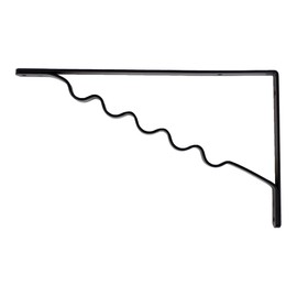 Wake Sangyo TK-113 Hanger Bracket, Shelf Bracket, Black, 9.4 inches (240 mm), Pipe Hanger, Hanging, Storage