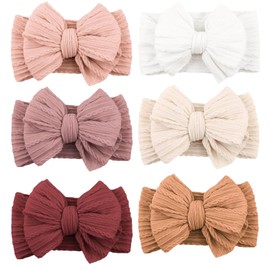 JOYOYO 6 Pcs Baby Headband Wide Hairband With Cute Big Bows, Super Stretchy Headbands Headwears for Baby, Toddlers