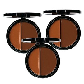 EVE PEARL HD Dual Foundation Full Coverage Foundation Set Long Lasting Everyday Non Greasy Lightweight Texture Makeup Set 3,6,12 Value Packs (Pack of 3, Deep)