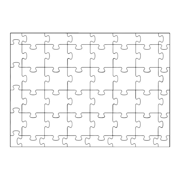 Hygloss Products Blank Community Puzzle - Create-A-Size - Fun Group Activity - Great for Parties, Weddings, Classroom, Office & More - Approx. 20” x 28”- 24 Center Pieces - 24 Border Pieces