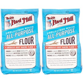 Bob's Red Mill Unbleached White Flour, 5 lbs, 2 pk