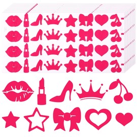 320pcs Tanning Stickers, Cute Sunbathing Stickers Self Adhesive Tanning Heart Lips Bow Star Cherry Sun Tan Stickers Decals for Body Summer Beach (8 Styles)