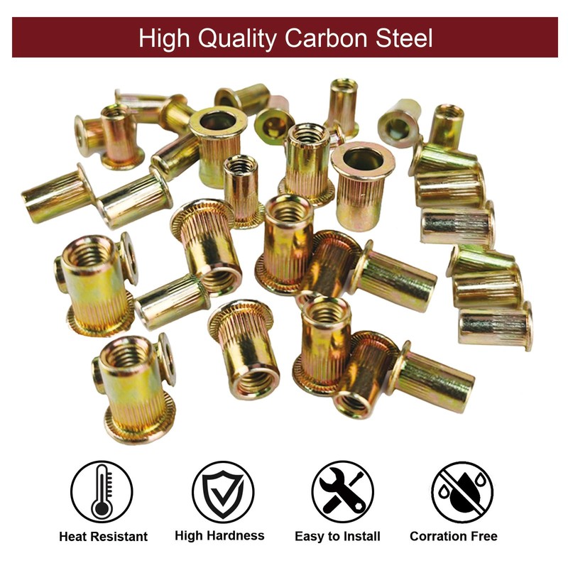 1/4"-20 Rivet Nut Rivnut RIV Nuts - Napia 100pcs 1/4
