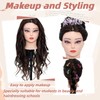 80% Real Hair Mannequin Head for Hair Styling Braiding &