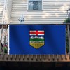 Canadian Alberta Flag 2x3 Ft -Screen Printed Glossy Silk Satin