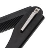 10Pcs Folding Comb Black Fine Teeth Durable Plastic Pocket Size