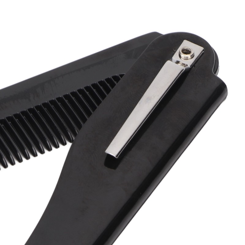10Pcs Folding Comb Black Fine Teeth Durable Plastic Pocket Size