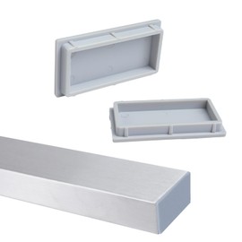 Muzata HT10 HT14 Stainless Steel Flat Handrail Accessories - 2Pack Handrail End Cap Universal Gray Nylon, HA12 GNN