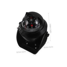 Sosoport Dashboard Compass with LED Light Compact Automotive Navigation Accessory for Cars Motorbikes Atvs Durable Design for Nighttime Use