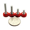 8-32 Thumb Screws with Round Red Knurled nob 304 Stainless