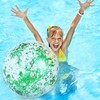 Hsei 3 Pieces Inflatable Beach Ball Glitter Beach Ball Floatable
