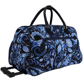 World Traveler 21-Inch Carry-On Rolling Duffel Bag, ICY Paisley, One Size