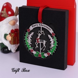 Christmas Ornaments 2024 Matel Christmas Tree Ornaments Dated 2024 Funny Christmas Ornaments Christmas Tree Decoration Hanging Ornament Decorative Keepsake Gift Reindeer