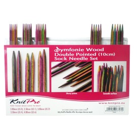 KnitPro Symfonie Double Pointed Sock Knitting Needle Kit - 10cm