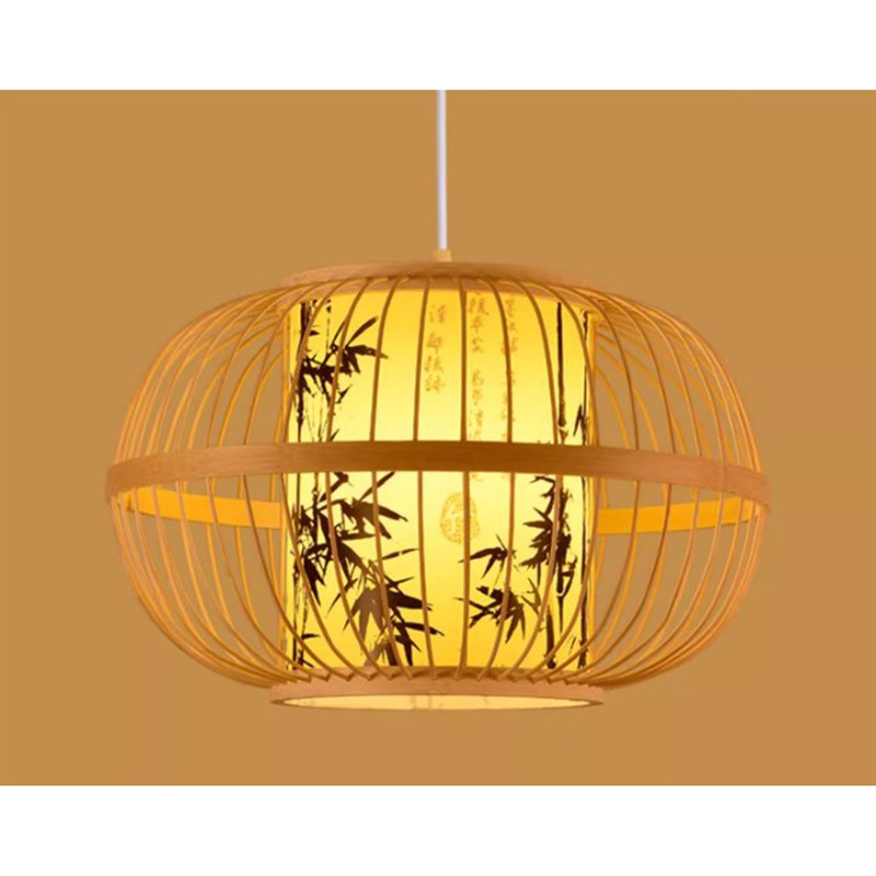 Traditional Woven Pendant Light 111V~240V Hand Woven Bamboo Pendant Light