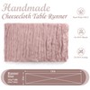 BESBESME Cheesecloth Table Runner,Large Gauze Pink Table Runner 10ft Cheesecloth