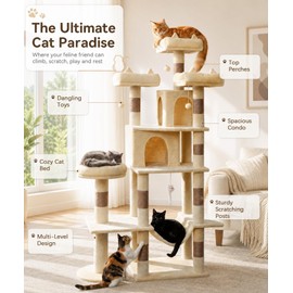 LIKISAK Cat Tower, 71 Inch Heavy Duty Cat Tree for Large Cats