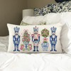 NUTEEN Merry Christmas Throw Pillow Cover 12x20 Inch Chinoiserie Nutcracker