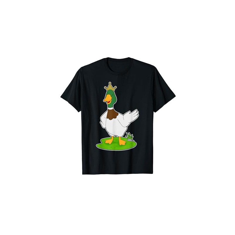 Duck König Krone T-Shirt, black