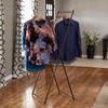 Household Essentials Valet Folding Clothes Rack, Strong Metal X-Frame, Chic