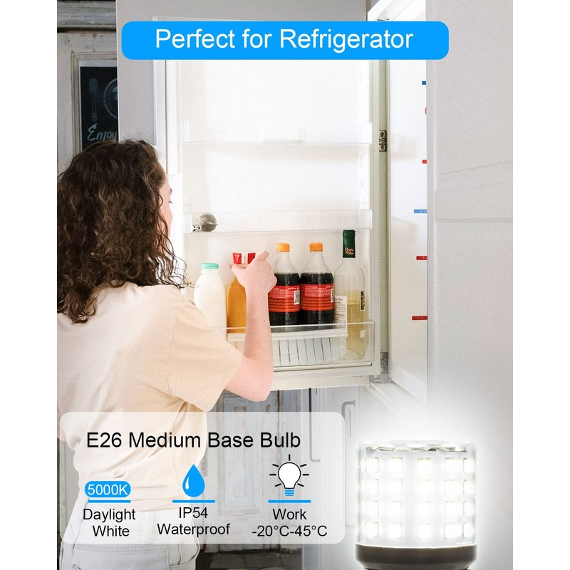 ZHENMING KEI D34L Refrigerator Bulb AC100-265V 3.5W Fridge Light Bulb