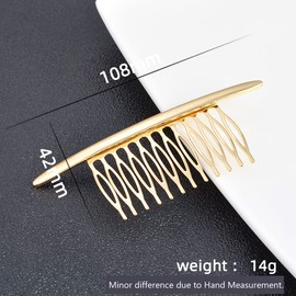 2 x Alloy Hair Clips French Twist Comb Hair Clips Inserts Handles Hair Fork Pigtail Holder for Wedding Daily Gift Hair Accessories