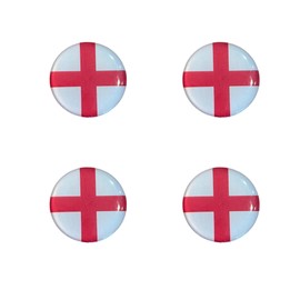 Ashton and Finch England Flag Golf Ball Markers – Pack of 4 with Metal Backs – Resin Domed, Waterproof, Rustproof – St George’s Cross Golf Accessories and Gifts for Men