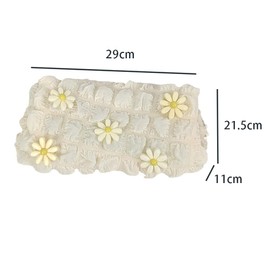 SSyang Pencil case with pencil case, pencil case with pencil case, small flowers, for cosmetic bag, purse, key bag, Beige397, LO00397