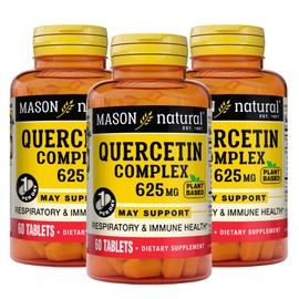 MASON NATURAL Plant Based Quercetin Complex 625 mg - Immunity Booster, Healthy Inflammatory Response, Potent Antioxidant, 60 Tablets (Pack of 3)