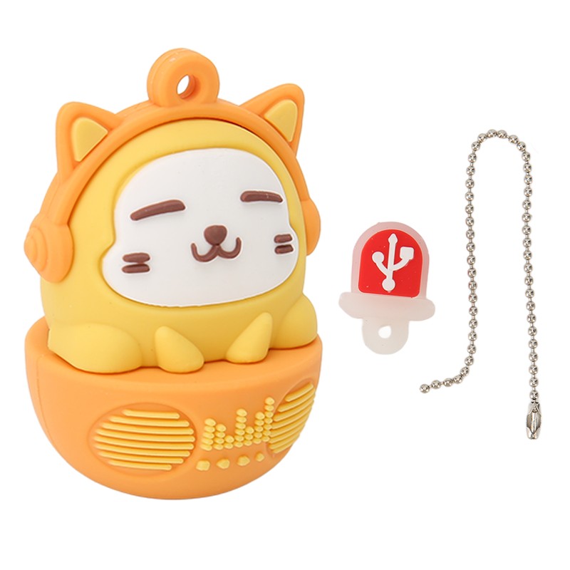 Cartoon Flash Drive PVC USB2.0 Cat Pattern Plug and Play