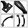 Mormchlots 12Pcs 98mm/3.86" Black Metal Gate Retro Cabinet Handles, 3.86"