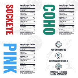 SeaBear - Premium Wild Alaskan Smoked Sockeye, Coho, and Pink Salmon Trio - 18oz Box