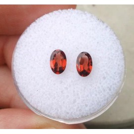 pinnaclediamonds Garnet Oval loose faceted natural gem pair 6x4mm each