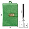 WEMATE Diary with Lock, A5 Journal with Lock 240 Pages,