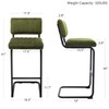 ONEVOG 30 Inch Seat Height Green Velvet Bar Stools with