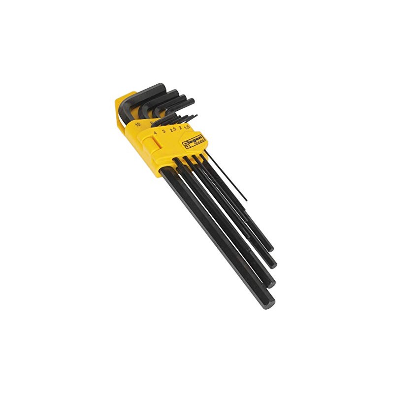 Siegen by Sealey 9pc Extra-Long Allen Key Hex Set -