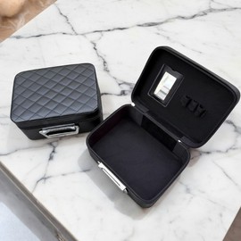 Quilted Rectangular Travel Makeup Bag Makeup Case