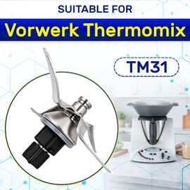 MONTERAL Set of Blade for Thermomix TM31 with Gasket - Blades is Made of Stainless Steel for Vorwerk Food Processor - Warranty 10 Years