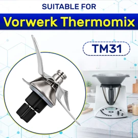 MONTERAL Set of Blade for Thermomix TM31 with Gasket - Blades is Made of Stainless Steel for Vorwerk Food Processor - Warranty 10 Years
