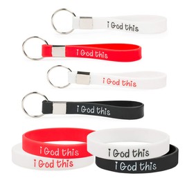 Klever Media Corp. faith inspired i God this bracelet, spiritual wristband part of the i-Godit collection (white with black lettering)