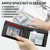 GSOIAX Slim Leather RFID Bifold Wallet for Men with Money